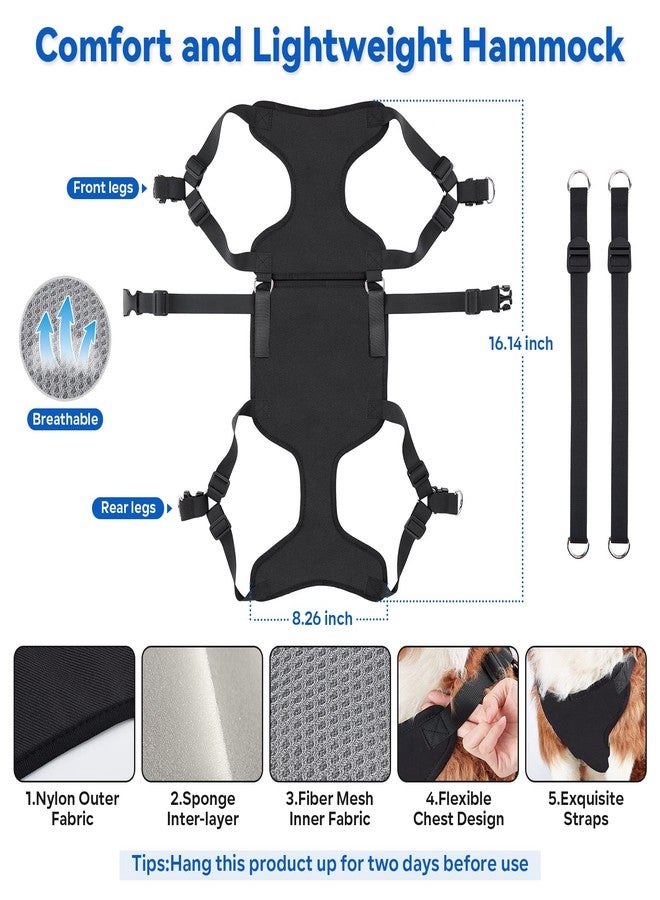 Mypin 2 in 1 Pet Grooming Hammock with No-Pull Harness, Disassembles into Leash, Adjustable Loop/Leash, Stainless Hooks, Small Size for Cat/Dog - Image 3